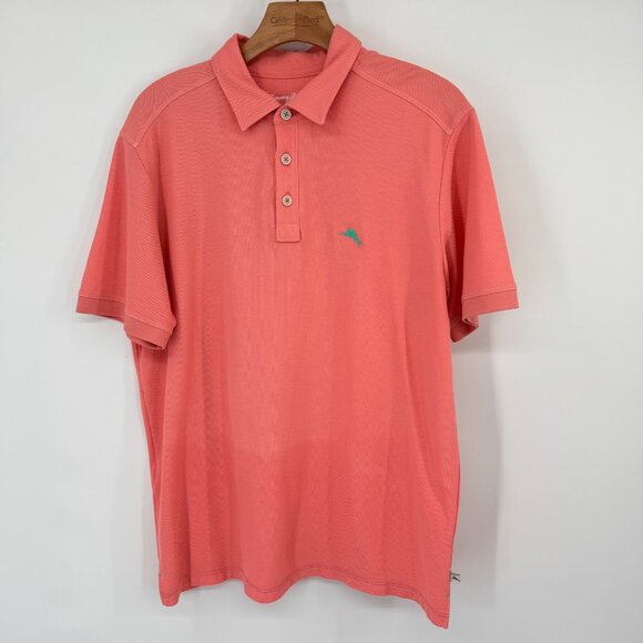 Tommy Bahama Island Zone Coral Polo Shirt mens size medium - Picture 2 of 12